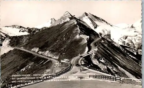 55854 - Salzburg - Großglockner , Hochalpenstrasse , Sonnenwelleck , Fuscherkarkopf m. Nordrampe - gelaufen