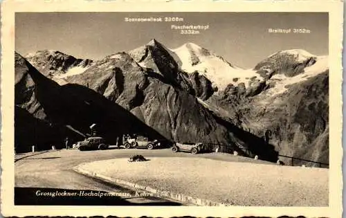 55855 - Salzburg - Großglockner , Hochalpenstrasse , Kehre 10 , Auto - gelaufen 1936