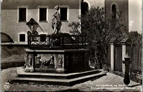 55862 - Salzburg - Großgmain , Brunnen mit Doppelgesichtiger Madonna - nicht gelaufen