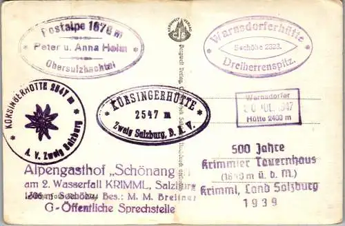 55870 - Salzburg - Neukirchen , Großvenediger , Gipfel , Sammlung Hüttenstempel - nicht gelaufen