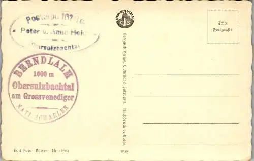 55871 - Salzburg - Obersulzbachkees , gegen Krimmlertörl u. Dreiherrenspitze v. d. Kürsingerhütte , 1939