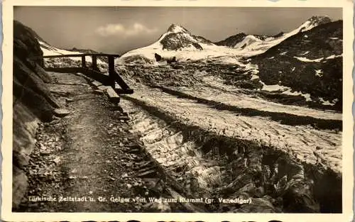 55874 - Salzburg - Obersulzbachkees , Türkische Zeltstadt u. Gr. Geiger auf dem Weg zum Klamml , Gr. Venediger