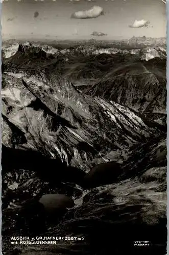 55886 - Salzburg - Hohe Tauern , Ausblick v. Gr. Hafner mit Rotgüldenseen - nicht gelaufen