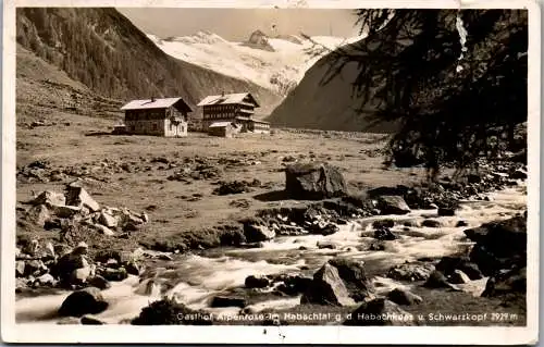55887 - Salzburg - Bramberg , Wildkogel , Gasthof Alpenrose im Habachtal , Habachkees , Schwarzkopf - gel. 1950
