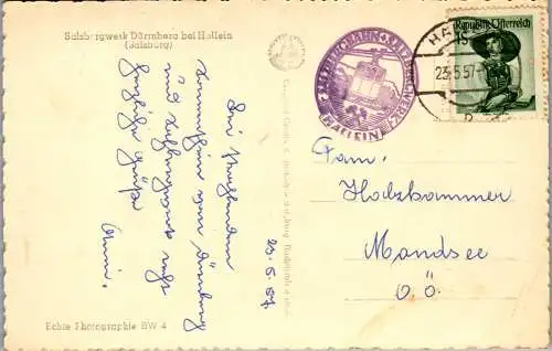 55891 - Salzburg - Dürrnberg , bei Hallein , Salzbergwerk , Salzsee - gelaufen 1957