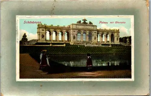 55924 - Wien - Schönbrunn , Plateau mit Glorietta - gelaufen 1908