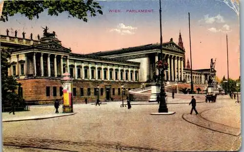 55928 - Wien - Wien , Parlament - gelaufen 1917