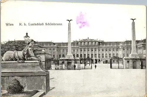 55934 - Wien - Schönbrunn , K. K. Lustschloß - gelaufen 1916