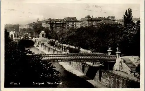 55946 - Wien - Wien I , Stadtpark , Wien Portal - gelaufen 1930