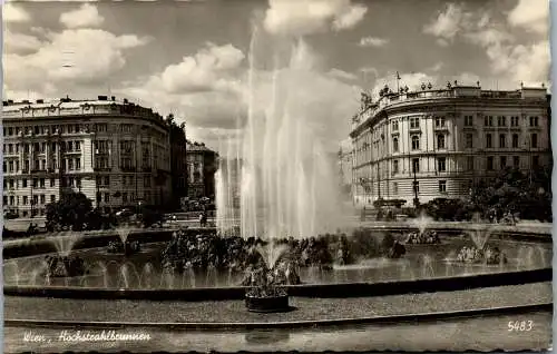 55950 - Wien - Wien , Hochstrahlbrunnen , Brunnen - gelaufen 1961