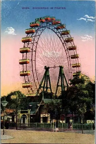 55973 - Wien - Wien , Riesenrad im Prater - gelaufen 1919