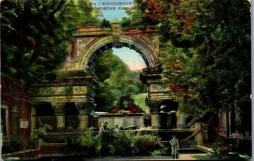 55974 - Wien - Schönbrunn , Römische Ruine - gelaufen 1912