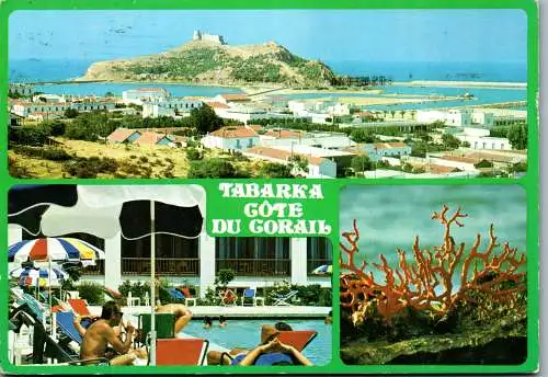 55980 - Tunesien - Tabarka , Cote de Corail , Mehrbildkarte - gelaufen 1980