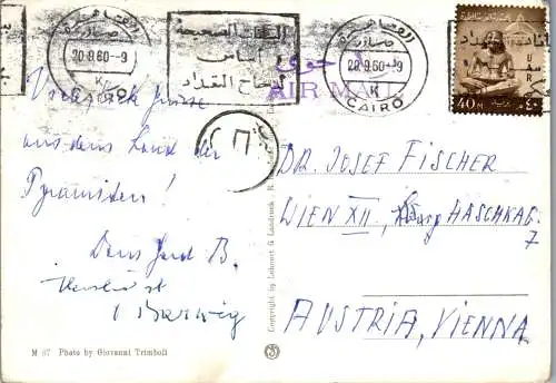 55983 - Ägypten - Kairo , Cairo , Mehrbildkarte - gelaufen 1960