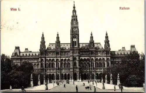 56007 - Wien - Rathaus , Wien I - gelaufen 1911