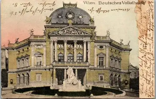 56011 - Wien - Wien , Deutsches Volkstheater - gelaufen 1905