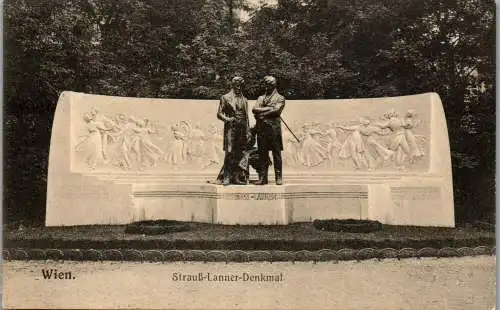 56032 - Wien - Wien , Strauß Lanner Denkmal - gelaufen 1911