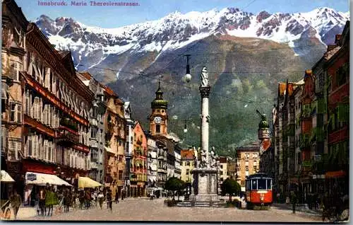 56050 - Tirol - Innsbruck , Maria Theresienstrasse - gelaufen 1935