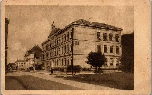 56053 - Niederösterreich - Amstetten , Neues Amtsgebäude mit Volksschule - nicht gelaufen