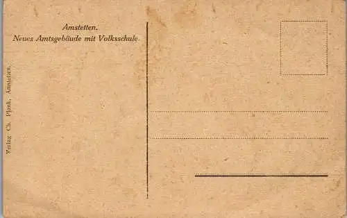 56053 - Niederösterreich - Amstetten , Neues Amtsgebäude mit Volksschule - nicht gelaufen