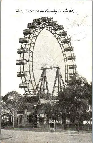 56056 - Wien - Wien , Riesenrad im Prater - gelaufen 1907