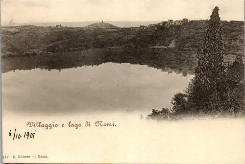 56066 - Italien - Villaggio , Lago di Nemi - nicht gelaufen 1901