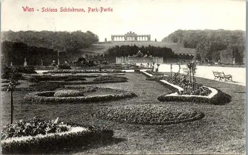 56073 - Wien - Schönbrunn , Schloss Schönbrunn Park Partie - gelaufen 1900