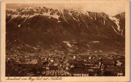 56078 - Tirol - Innsbruck , vom Berg Isel mit Nordkette - nicht gelaufen