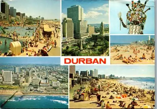 56081 - Südafrika - Durban , Natal , Mehrbildkarte - gelaufen 1977