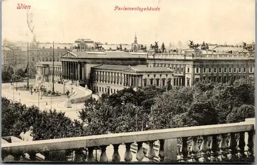 56083 - Wien - Wien , Parlament , Parlamentsgebäude - gelaufen 1908