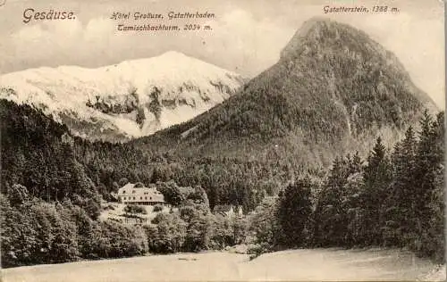 56109 - Steiermark - Gesäuse , Hotel Gesäuse , Gstatterboden , Tamischbachturm , Gstatterstein - gelaufen 1918