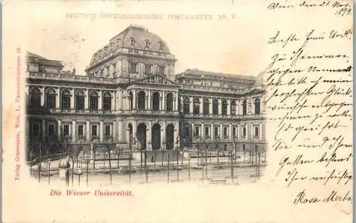 56121 - Wien - Wien , Universität - gelaufen 1899