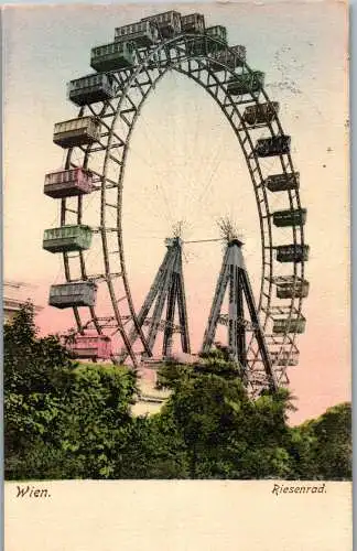 56123 - Wien - Wien , Riesenrad - gelaufen 1906