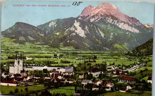 56133 - Steiermark - Admont , mit Großem Buchstein , Panorama - gelaufen 1912