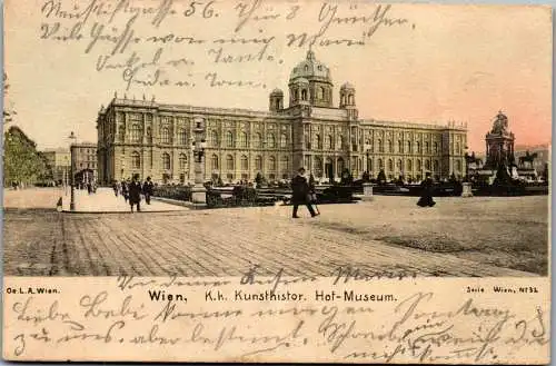 56137 - Wien - Wien , K. K. Kunsthistorisches Hof Museum - gelaufen 1905