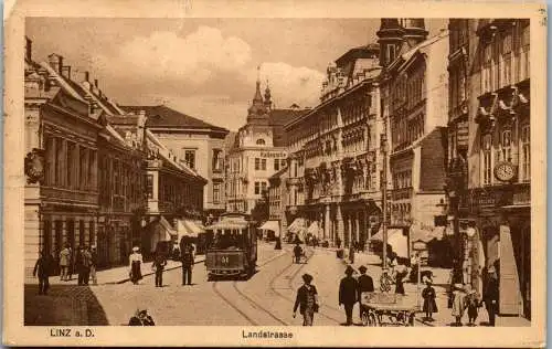 56156 - Oberösterreich - Linz , Landstrasse - gelaufen 1913