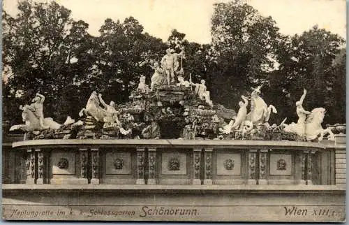 56165 - Wien - Schönbrunn , Neptungrotte im K. K. Schlossgarten , Wien XIII - gelaufen 1912