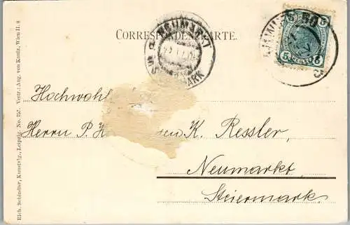 56176 - Wien - Wien I , K. K. Universität , Liebenberg Denkmal - gelaufen 1905