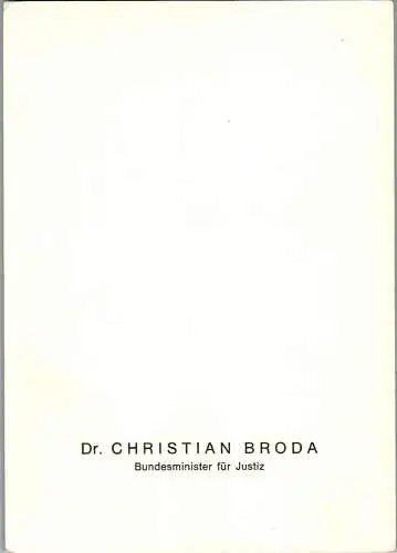 56193 - Persönlichkeiten - Politik , Dr. Christian Broda , Bundesminister für Justiz - nicht gelaufen