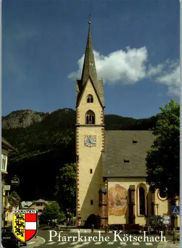 56195 - Kärnten - Kötschach , Pfarrkirche , Gailtaler Dom - gelaufen