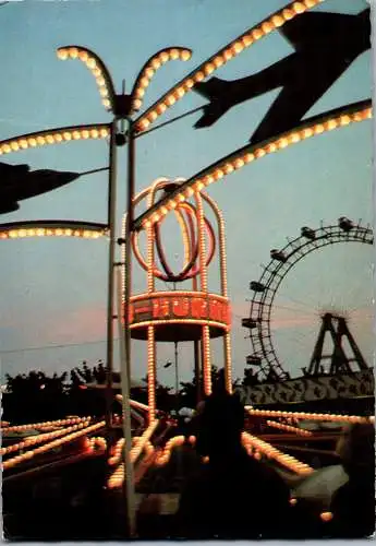 56196 - Wien - Wien , Prater bei Nacht - gelaufen 1973