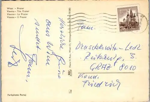 56215 - Wien - Wien , Prater , Mehrbildkarte - gelaufen 1966