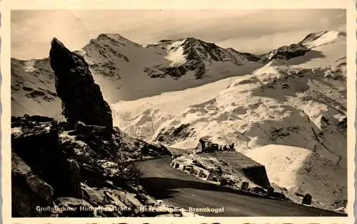 56263 - Kärnten - Großglockner , Hochalpenstrasse , Hexenkücke gegen Brennkogel - gelaufen 1938