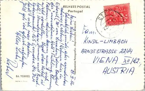 56276 - Portugal - Estoril , Costa del Sol , Praia do Estoril - gelaufen 1956