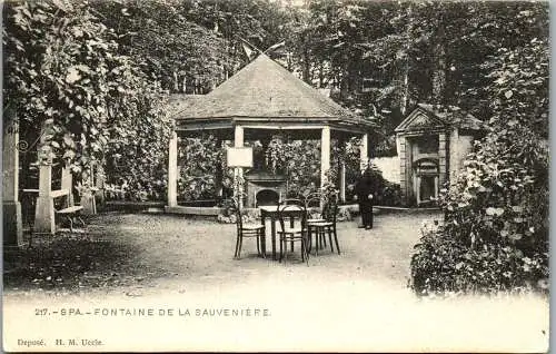 56290 - Belgien - Spa , Fontaine de la Sauveniere - gelaufen