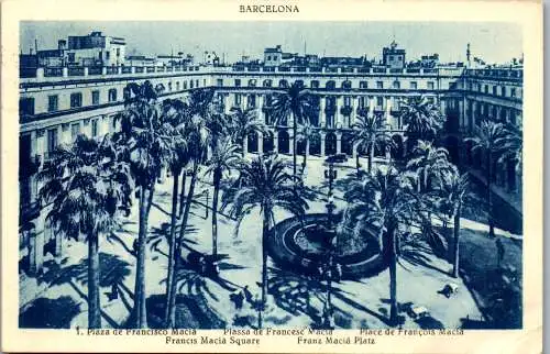 56292 - Spanien - Barcelona , Plaza de Francisco Macia  - gelaufen 1933