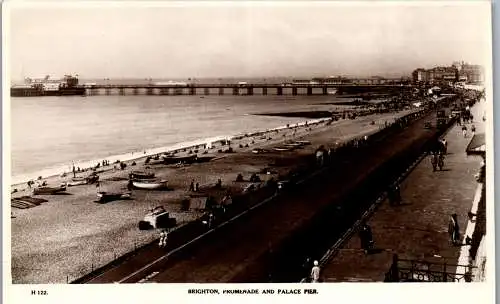 56306 - Großbritannien - Brighton , Promenade and Palace Pier - nicht gelaufen