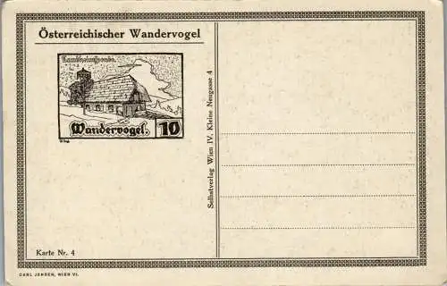 56309 - Österreich - Jugendbewegung , Österreichischer Wandervogel , Karte Nr. 4 - nicht gelaufen