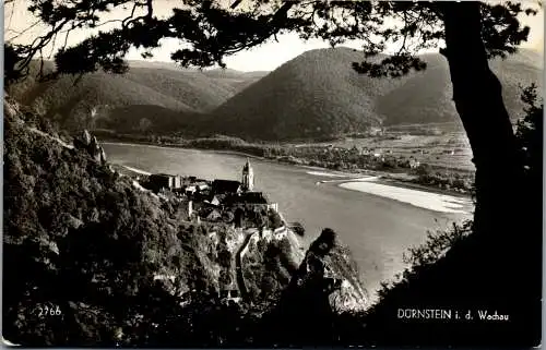 56327 - Niederösterreich - Dürnstein , in der Wachau , Panorama - gelaufen 1956