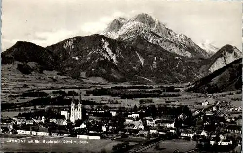 56335 - Steiermark - Admont , mit Großem Buchstein , Panorama - gelaufen 1962